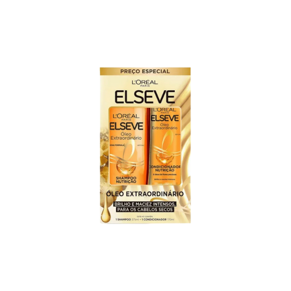 Kit Shampoo 375ml + Condicionador 170ml Elseve Óleo Extraordinário