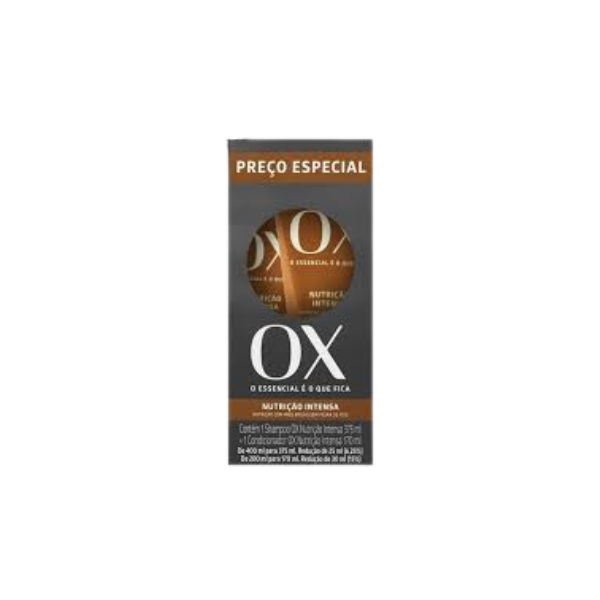 Kit Shampoo 375ml + Condicionador 170ml Ox  Nutrição
