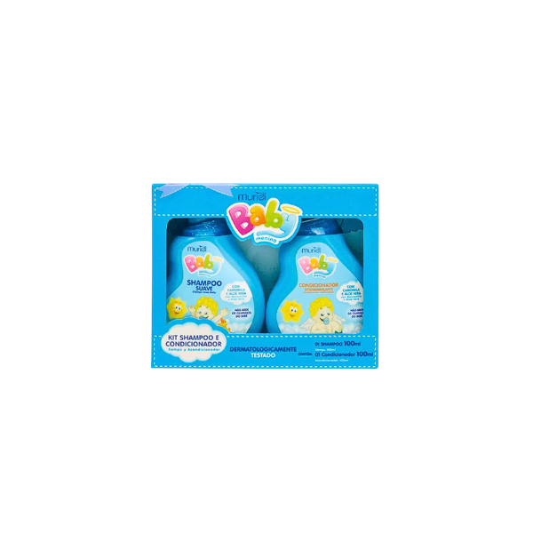 Kit Infantil Shampoo + Condicionador Baby Muriel Camomila e Aloe Vera