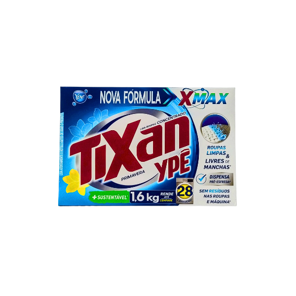 Lava Roupas Em Pó Tixan Ype Primavera Cx 1,6kg