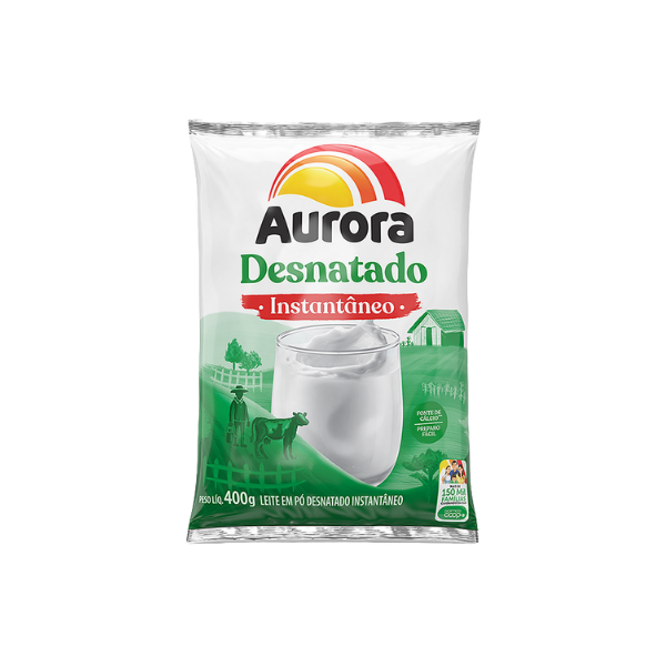 Leite em Pó Aurora Desnatado 400g