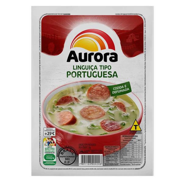 Linguiça Portuguesa Aurora  Cozida e Defumada