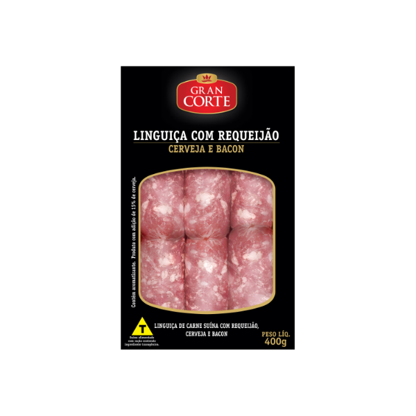 Linguiça Suína Gran Corte Requeijão Cerveja e Bacon 400g