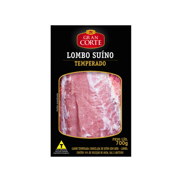 Lombo Suíno Gran Corte Temperado 700g