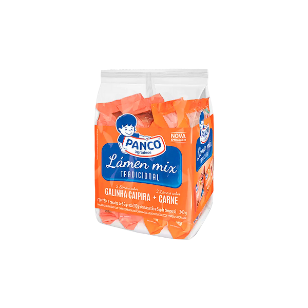 Macarrão Instantâneo Panco Lámen Mix Tradicional C/4 340g