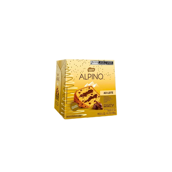 Panettone Com Gotas De Chocolate Ao Leite Nestle Chocolate Alpino  Cx 450g