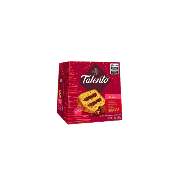 Panettone Garoto Chocolate Talento e Avelãs Cx 450g