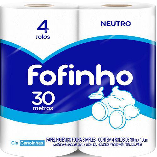 Papel Hig Fofinho 30m C/ 4