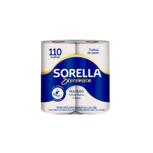 Papel Toalha Sorella Econômico 55 toalhas C/ 2 und