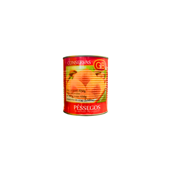 Pessego Calda Metade Gb Especial Lata 450g