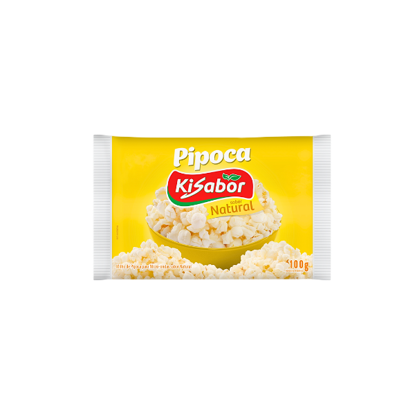 Pipoca Micro-ondas Kisabor Natural 100g