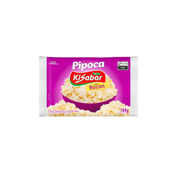 Pipoca Micro-ondas Kisabor Bacon 100g