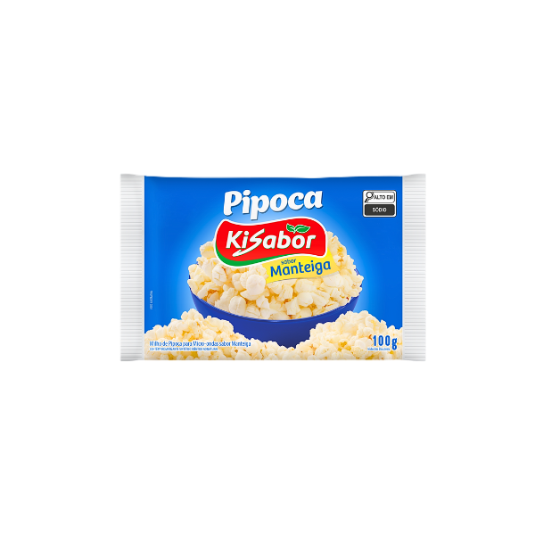 Pipoca Micro-ondas Kisabor Manteiga 100g