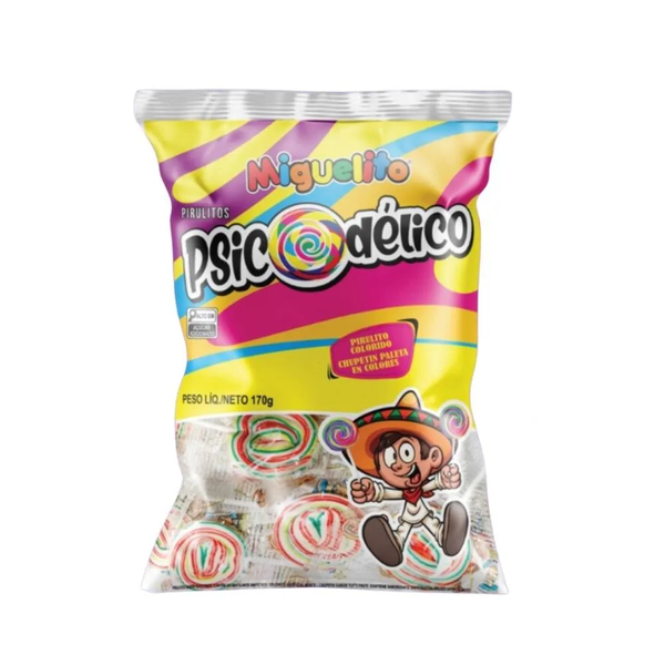 Pirulito Psicodelico Miguelito 170g