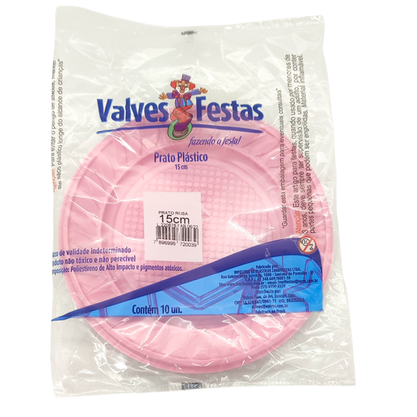 Prato Desc Valves Festas 15cm C/ 10