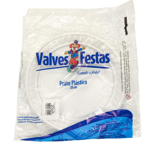 Prato Desc Valves Festas 20cm C/ 10