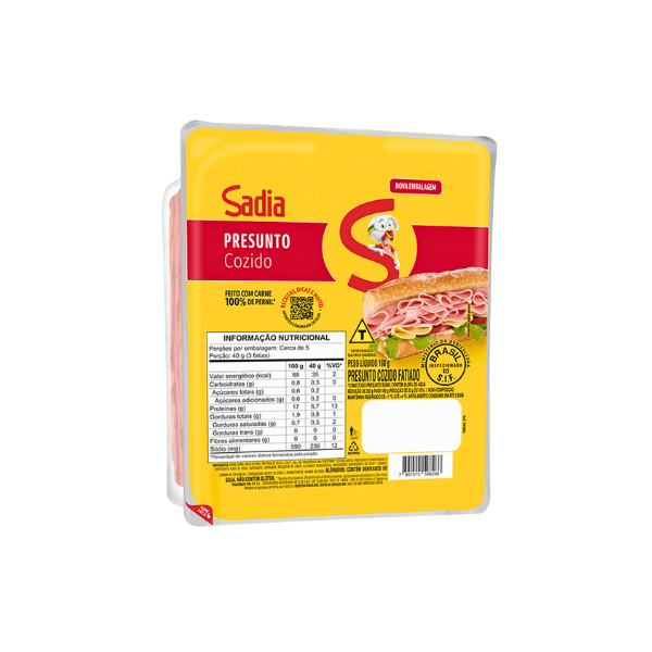 Presunto Cozido Sadia Fatiado180g