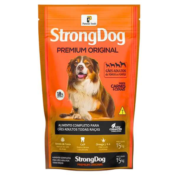 Ração P/  Cão Strong Dog Pct 15kg Adulto