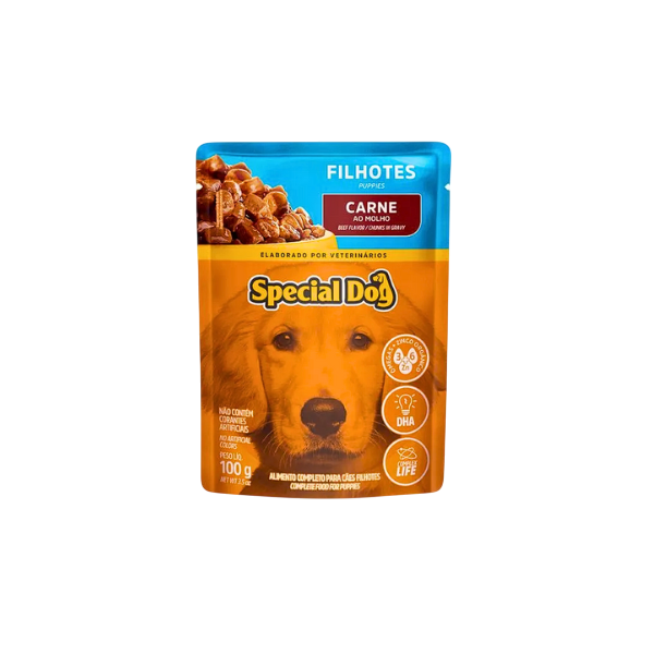 Ração para Cães Filhotes Special Dog Sc Carne 100g