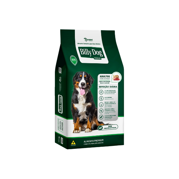 Ração para Cão Billy Dog Adultos Carne com Batata Doce e Cereais 1kg