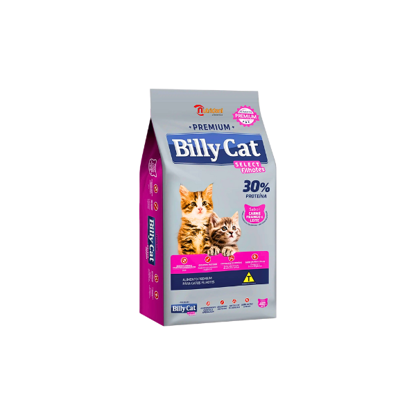 Ração para Gato Billy Cat Filhote Carne, Frango e Leite Pct