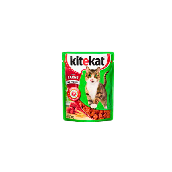 Ração Para Gato Carne ao Molho Kitekat 70g
