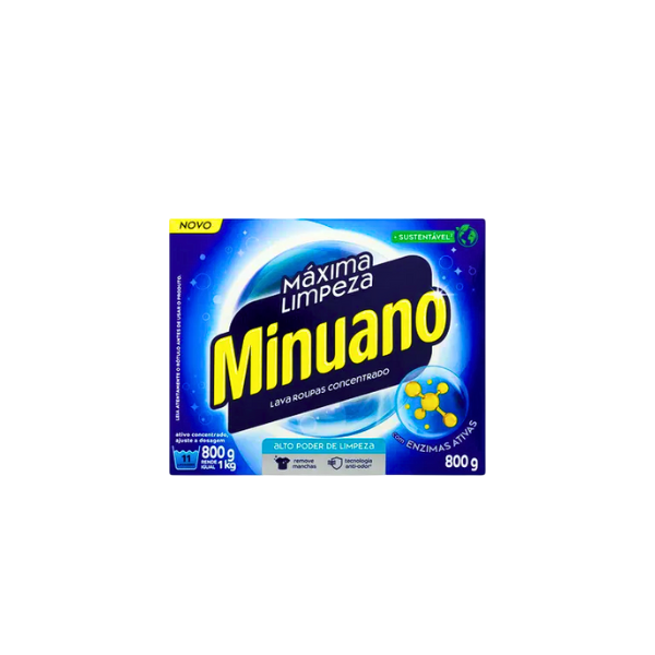 Sabão em Pó Minuano Máxima Limpeza Cx 800g