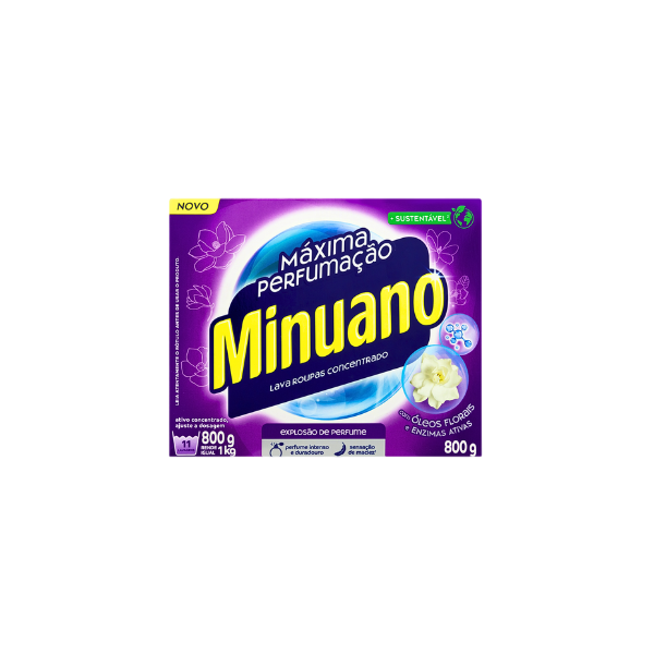 Sabão em Pó Minuano Máxima Perfumação Cx 800g