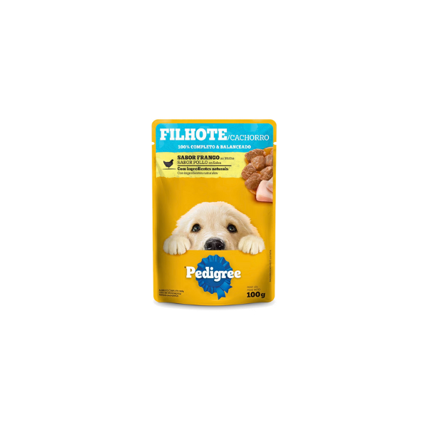 Sachê para Cão Pedigree Frango ao Molho Filhote 100g