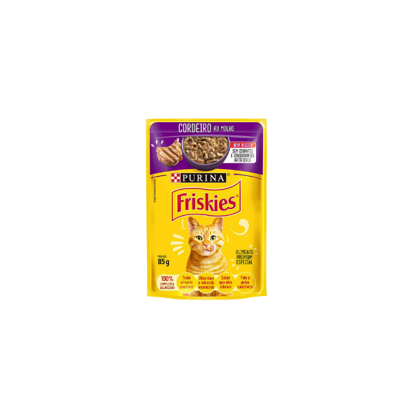 Sachê para Gato Purina Friskies Cordeiro ao Molho 85g