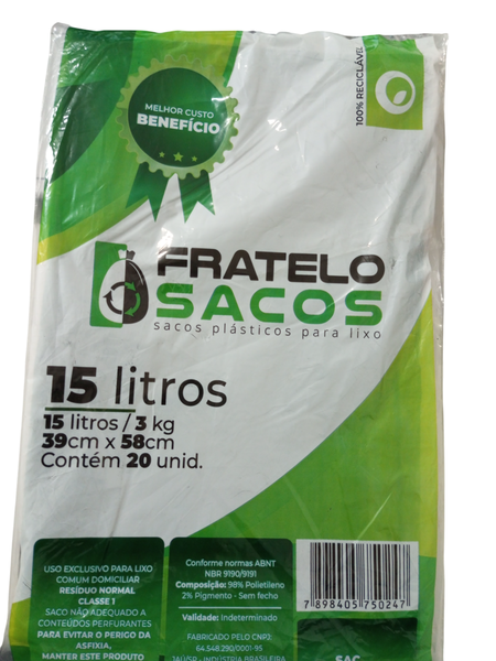 Saco Lixo Fratello 15l