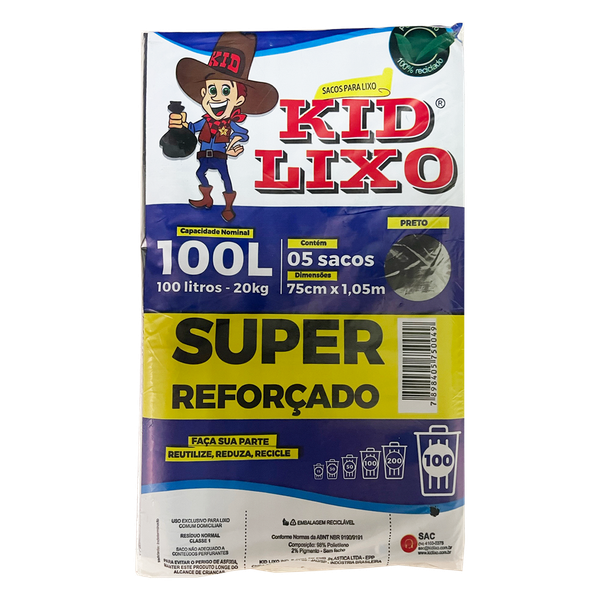 Saco Lixo Kid Lixo 100l