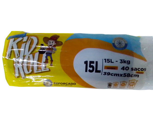 Saco Lixo Kid Lixo Roll 15l
