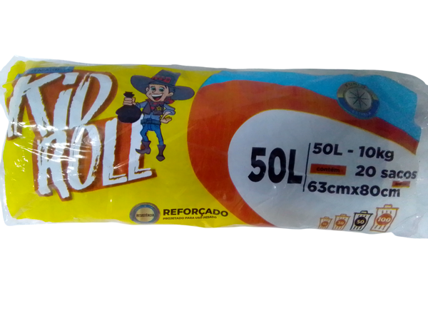 Saco Lixo Kid Lixo Roll 50l