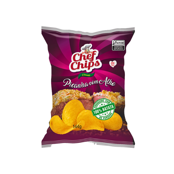 Salgadinho Batata Chef Chips Picanha com Alho 144g