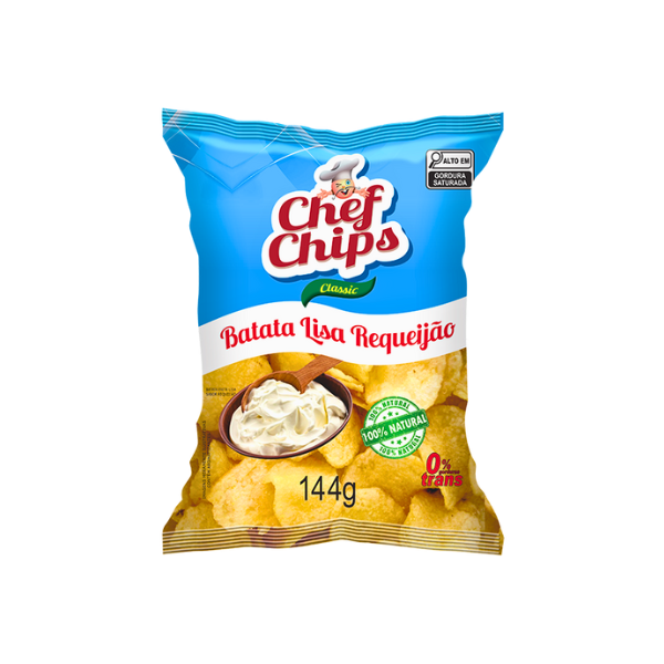 Salgadinho Batata Lkisa Chef Chips Requeijão144g
