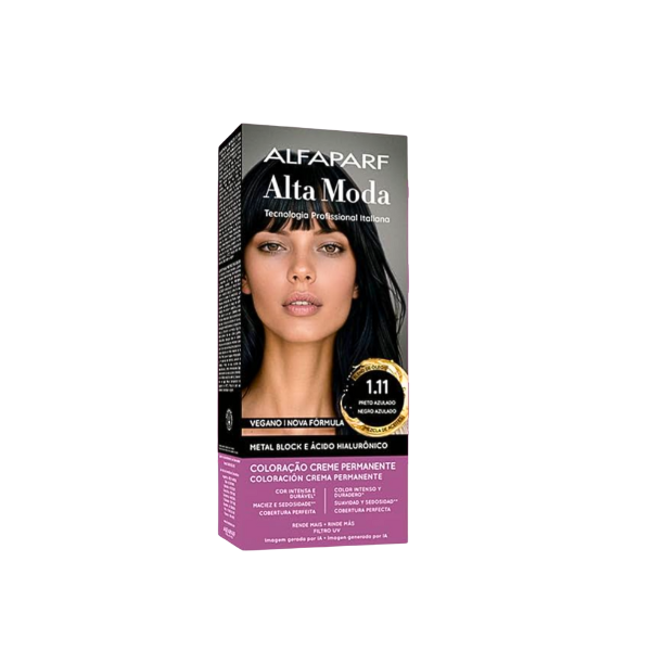 Tinta para Cabelo Alta Moda Alfaparf 1.11 Preto Azulado 150g