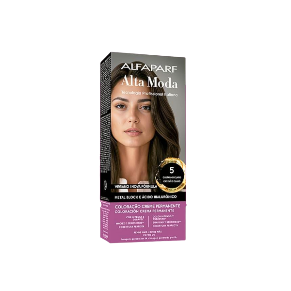 Tinta para Cabelo Alta Moda Alfaparf 5 Castanho Claro 150g