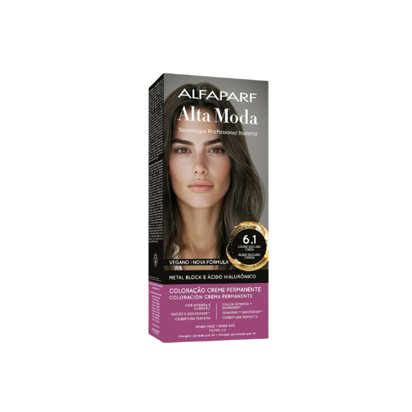 Tinta Para Cabelo Alta Moda Alfaparf 6.1 Louro Escuro 150g