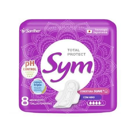 ABSORVENTE SYM TOTAL PROTECT SUAVE C.8