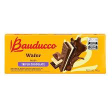 BISCOITO WAFER BAUDUCCO TRIPLO CHOCOLATE 140G