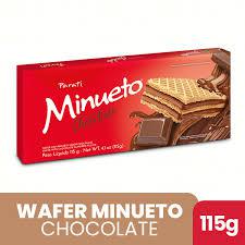 BISCOITO WAFER PARATI MINUETO CHOCOLATE 115G