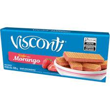 BISCOITO WAFER VISCONTI MORANGO 120G