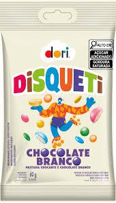 CONFEITO CHOC.DORI DISQUETI BRANCO 60G