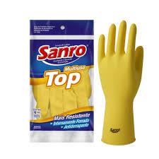 LUVA LATEX SANRO TOP AMARELA P