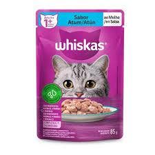 RAÇÃO WHISKAS EM SACHÊ ATUM 85G