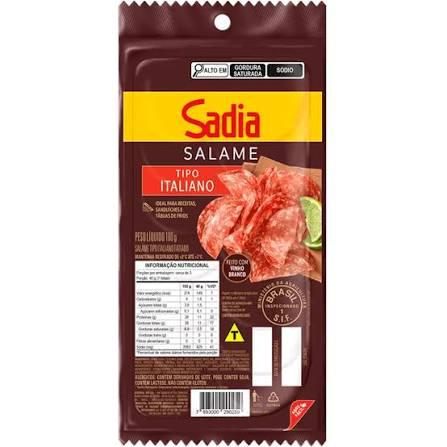 SALAME SADIA ITALIANO FAT.100G