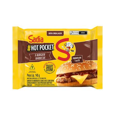 SANDUICHE HOT POCKET SADIA X-BURGUER BARBECUE 145G
