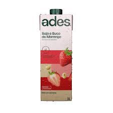 SUCO SOJA ADES MORANGO 1L