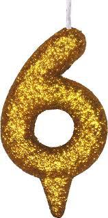 VELA PETTER PAN GLITTER DOURADA N6